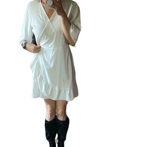 White top shop wrap dress